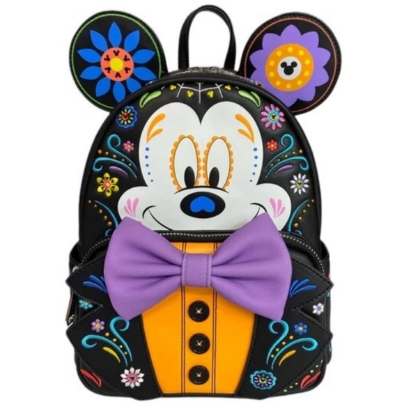 Loungefly Mickey Mouse Sugar Skull Cosplay Backpack - Picture 9 of 9